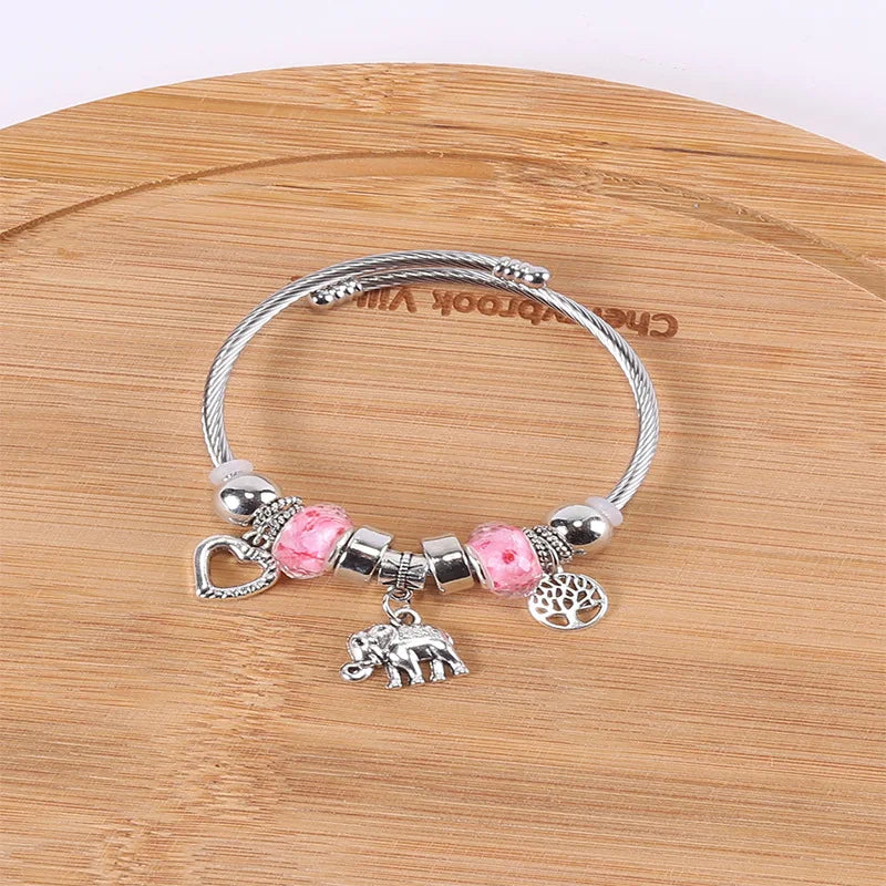 Stainless Steel Multi Charm Bracelet