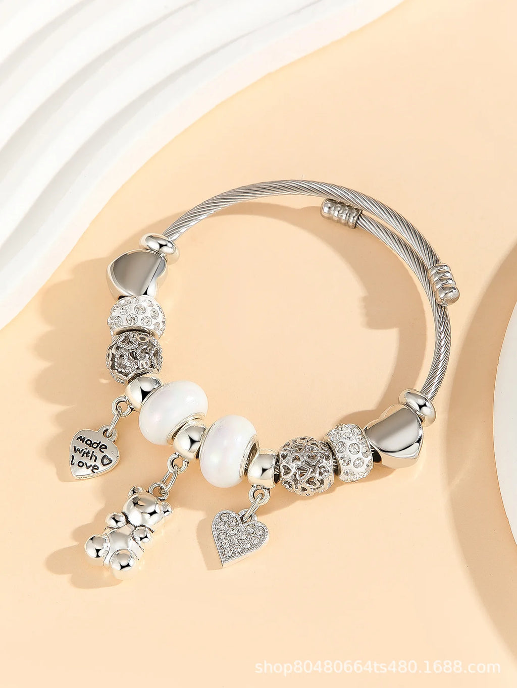 Stainless Steel Multi Charm Bracelet
