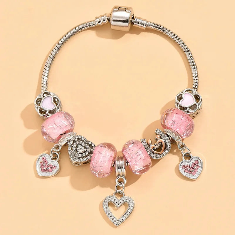Stainless Steel Multi Charm Bracelet
