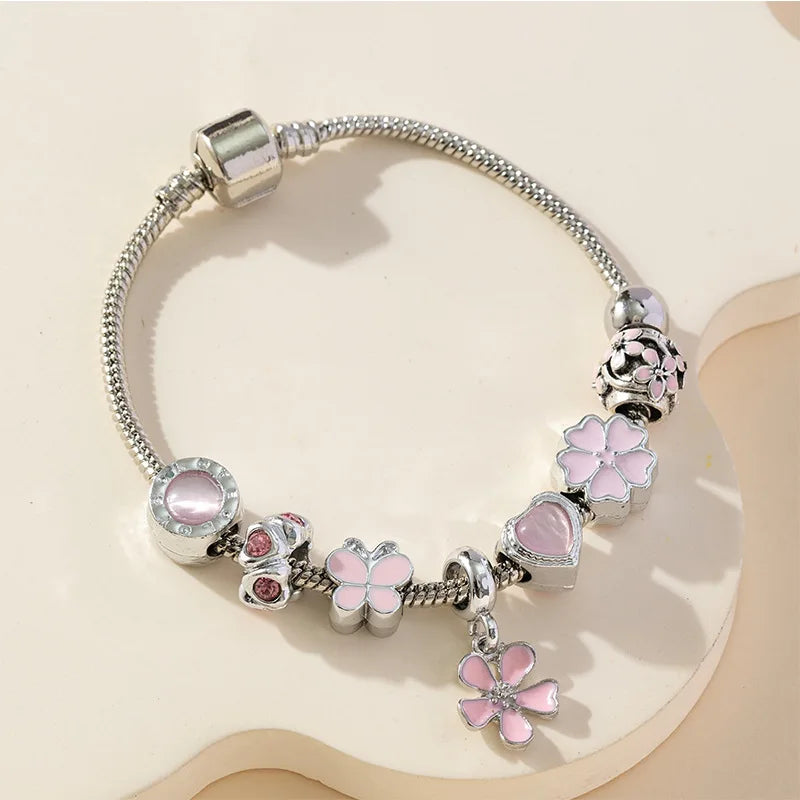 Stainless Steel Multi Charm Bracelet