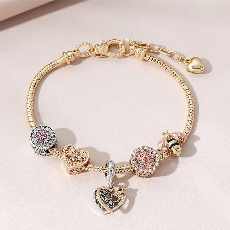 Stainless Steel Multi Charm Bracelet