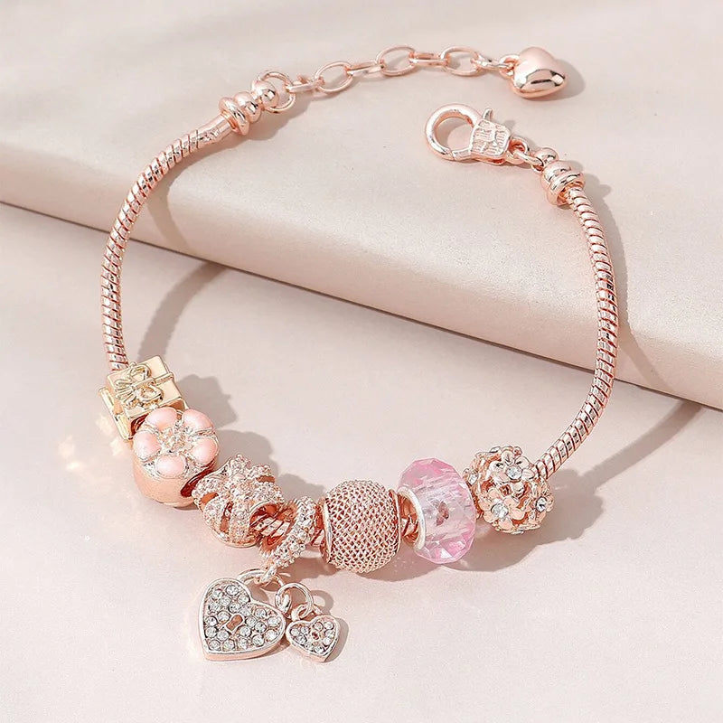 Stainless Steel Multi Charm Bracelet