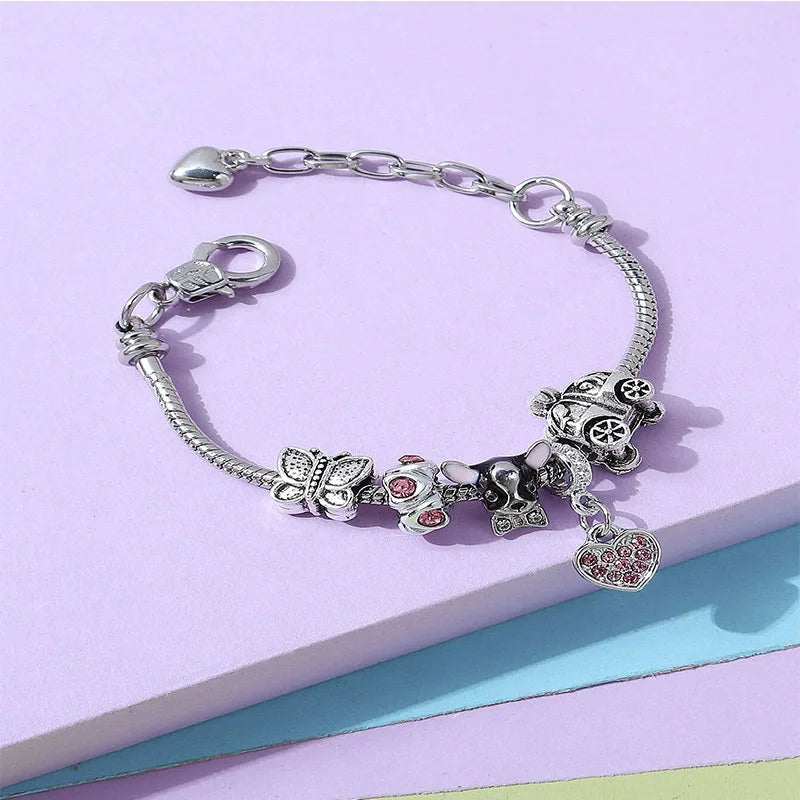 Stainless Steel Multi Charm Bracelet