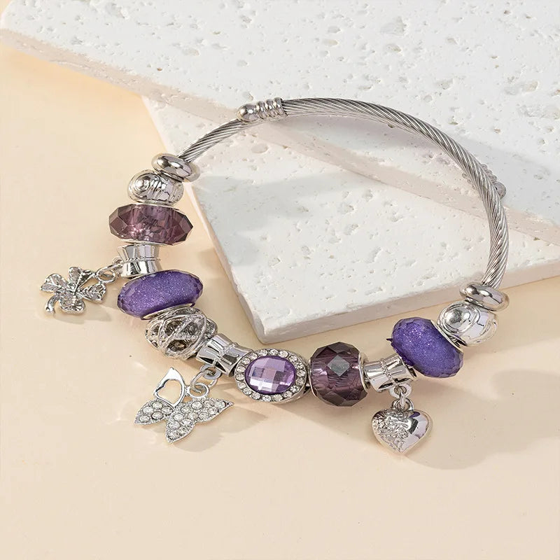 Stainless Steel Multi Charm Bracelet