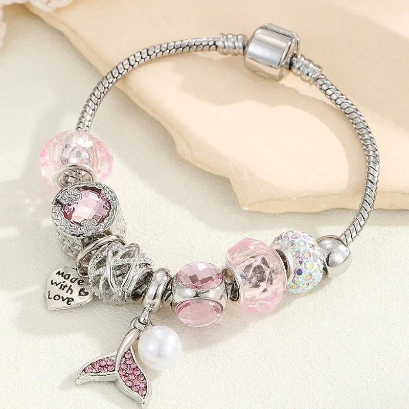 Stainless Steel Multi Charm Bracelet