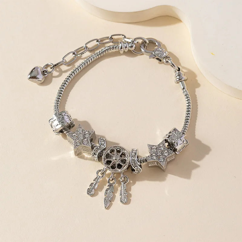 Stainless Steel Multi Charm Bracelet