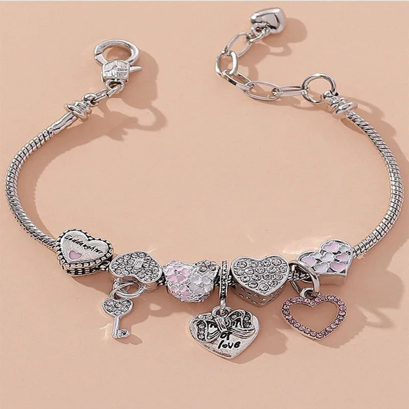 Stainless Steel Multi Charm Bracelet