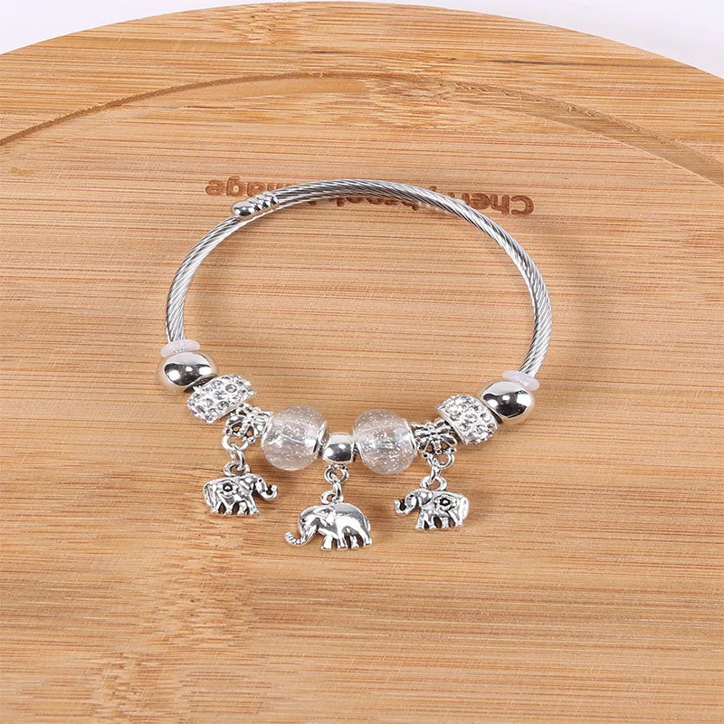 Stainless Steel Multi Charm Bracelet