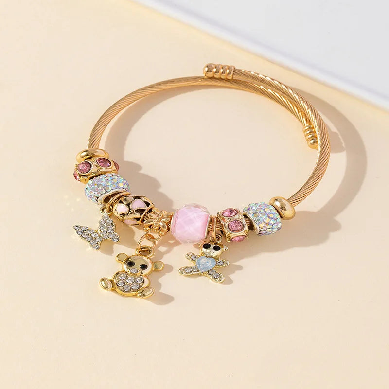 Stainless Steel Multi Charm Bracelet