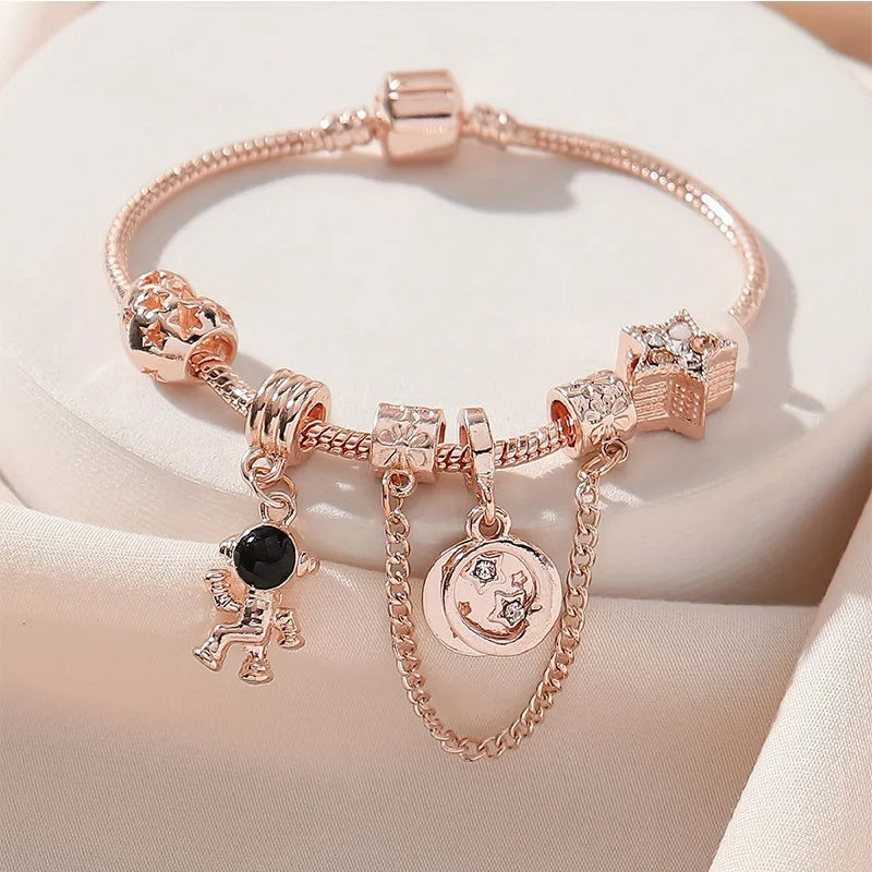 Stainless Steel Multi Charm Bracelet