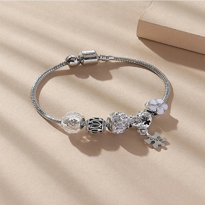 Stainless Steel Multi Charm Bracelet