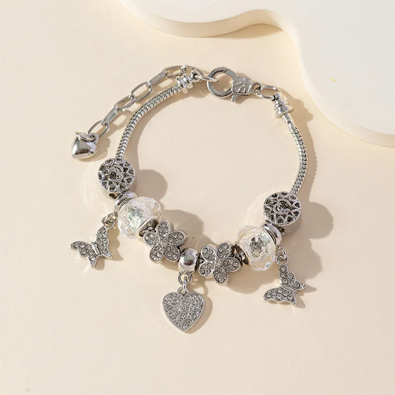 Stainless Steel Multi Charm Bracelet