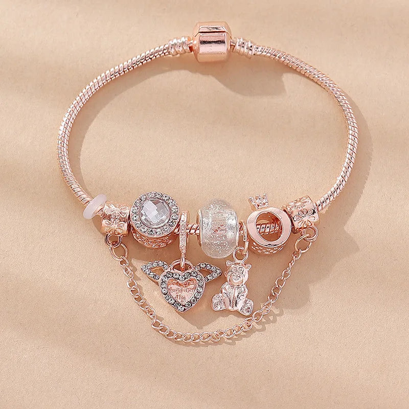 Stainless Steel Multi Charm Bracelet