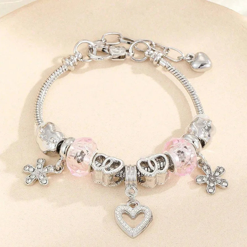 Stainless Steel Multi Charm Bracelet