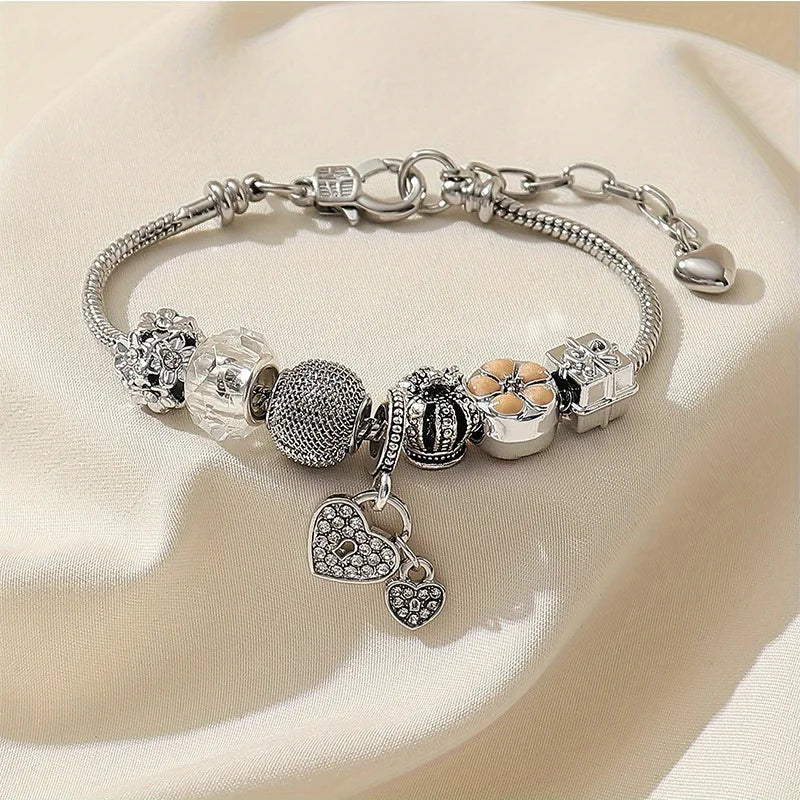 Stainless Steel Multi Charm Bracelet