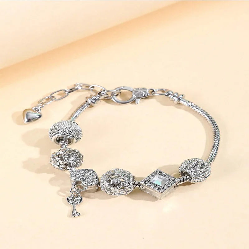 Stainless Steel Multi Charm Bracelet