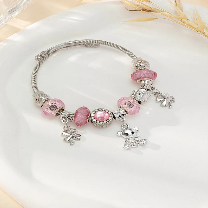 Stainless Steel Multi Charm Bracelet