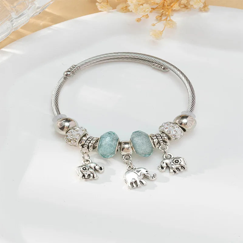 Stainless Steel Multi Charm Bracelet