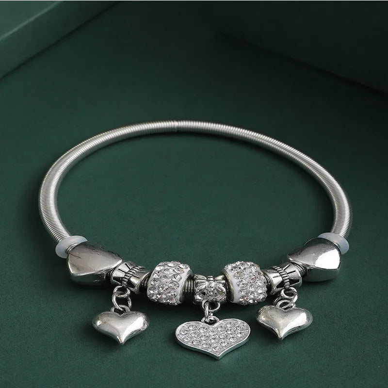 Stainless Steel Multi Charm Bracelet