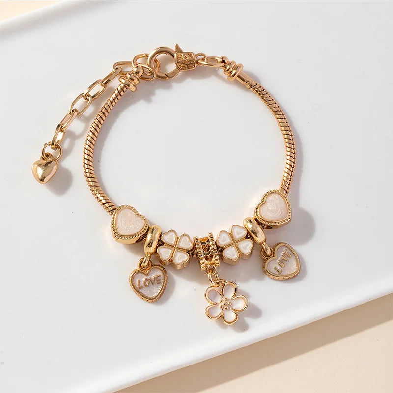 Stainless Steel Multi Charm Bracelet