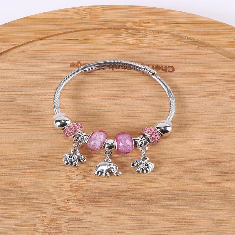 Stainless Steel Multi Charm Bracelet