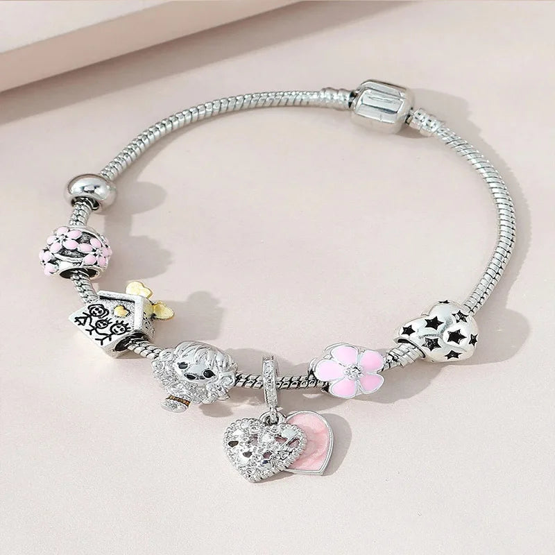 Stainless Steel Multi Charm Bracelet