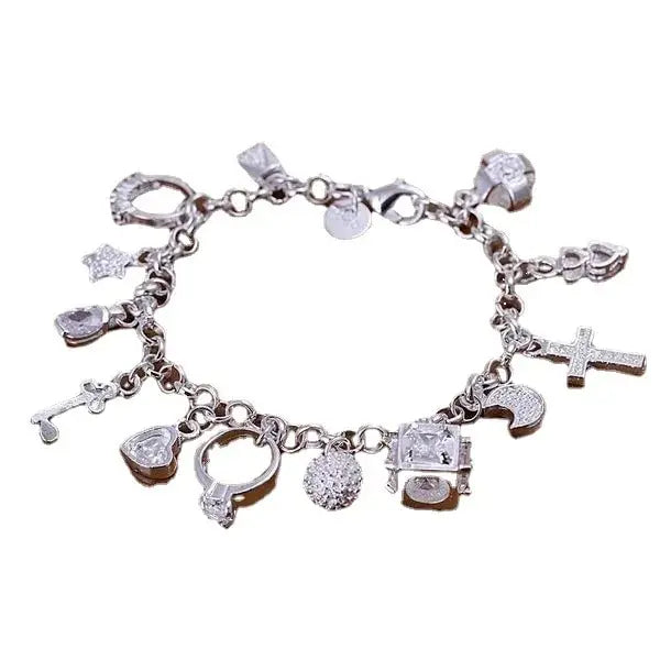 Silver Multi-Charm Bracelet