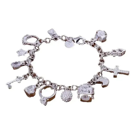 Silver Multi-Charm Bracelet